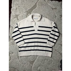 Zara stripped navy blue sweater size Medium